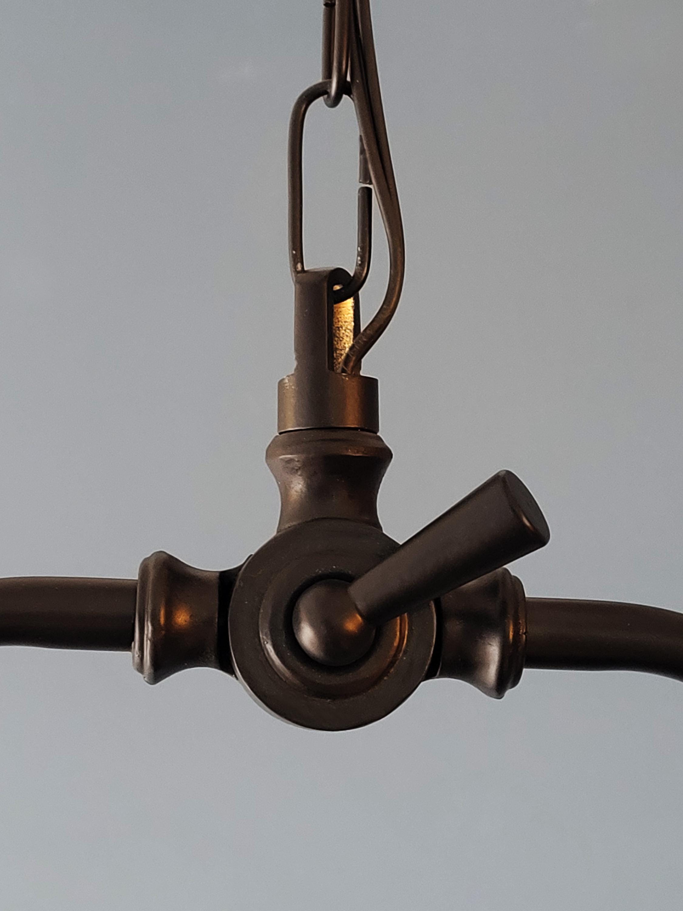 Industrial Farmhouse Pendant Light, Matte Black Metal
