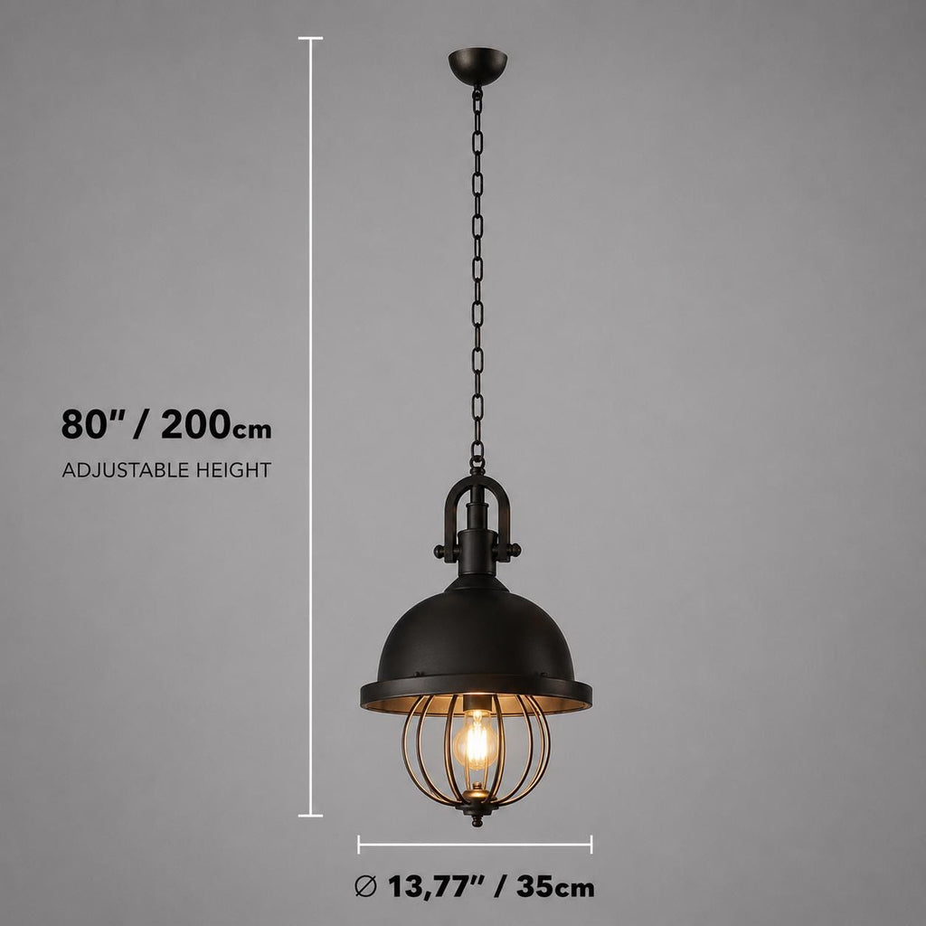 Industrial Cage Pendant Light