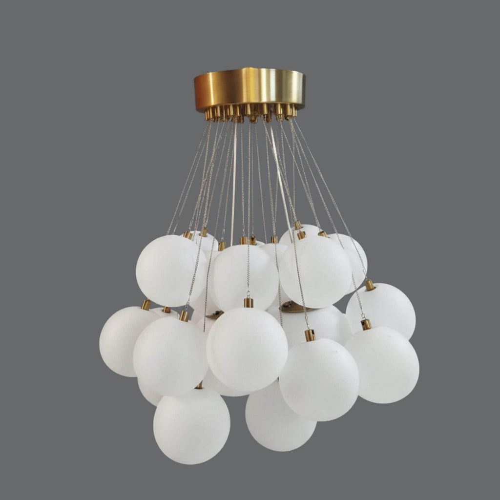 XL Cloud Modern Frosted Glass Globe Chandelier –21 / 46 / 73 Ball Cluster Pendant Light