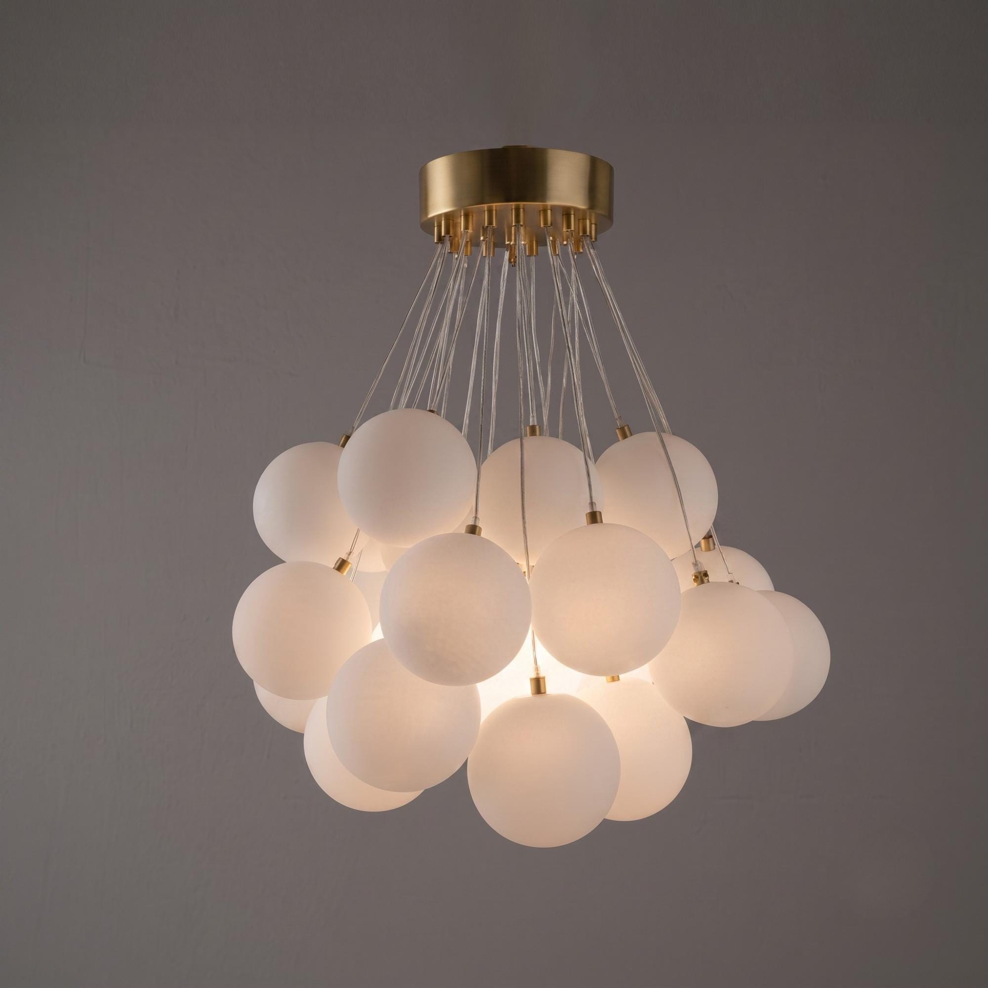 XL Cloud Modern Frosted Glass Globe Chandelier –21 / 46 / 73 Ball Cluster Pendant Light