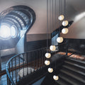 Custom Multi Drop Staircase Chandelier
