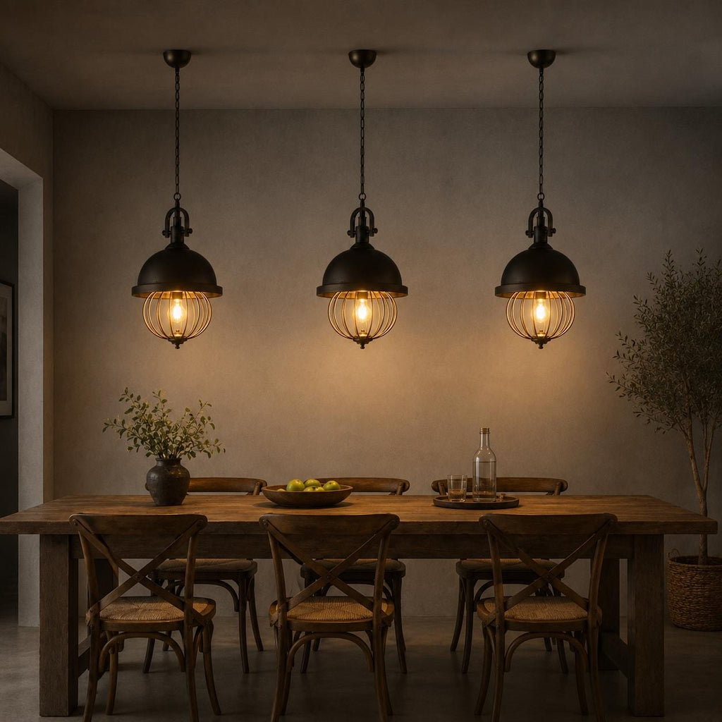 Industrial Cage Pendant Light