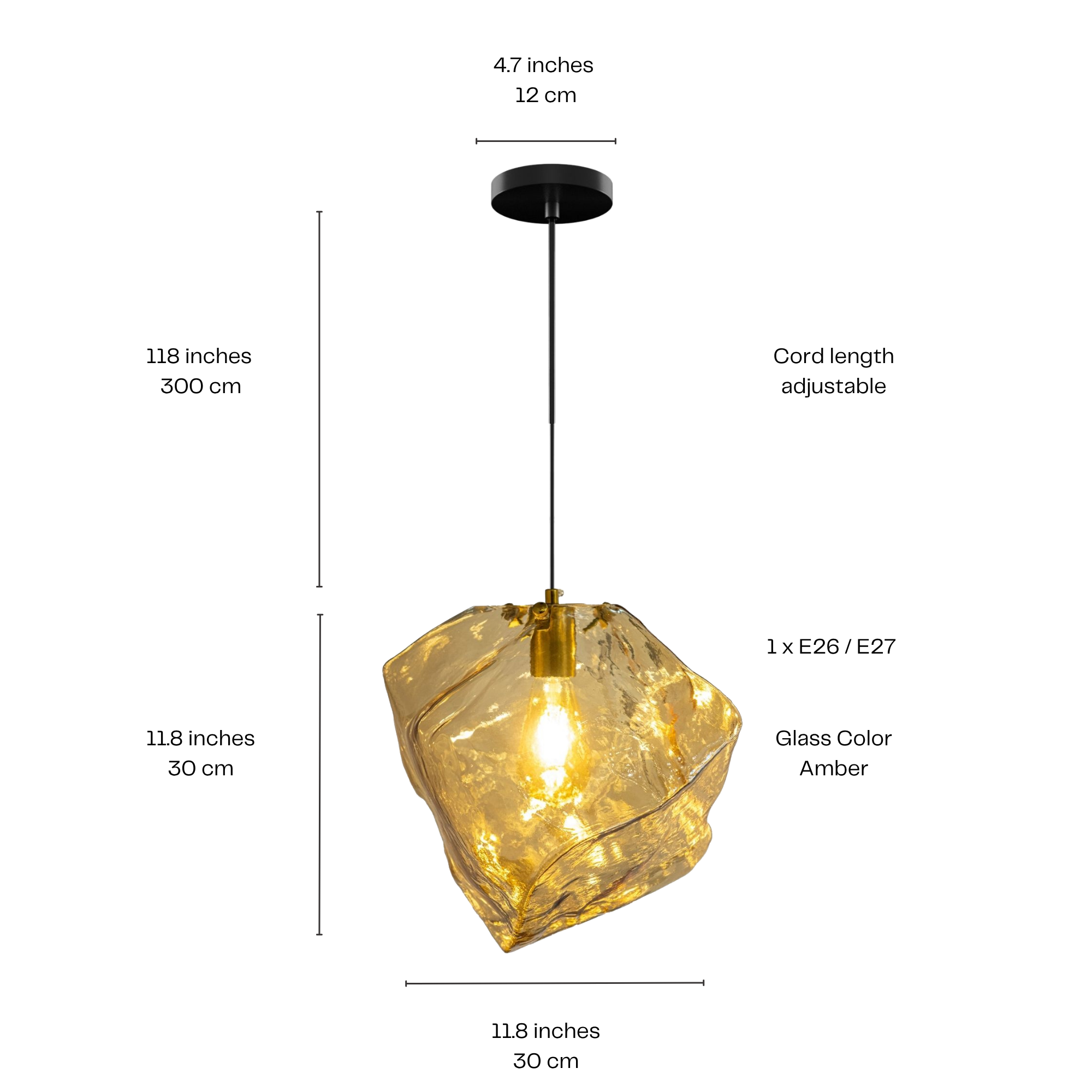 Smoked Glass Cluster Pendant Light, Modern Foyer Chandelier