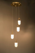 Custom Marble Pendant Light for Stairwell, Modern Natural Marble Chandelier, Foyer & Entry Lighting