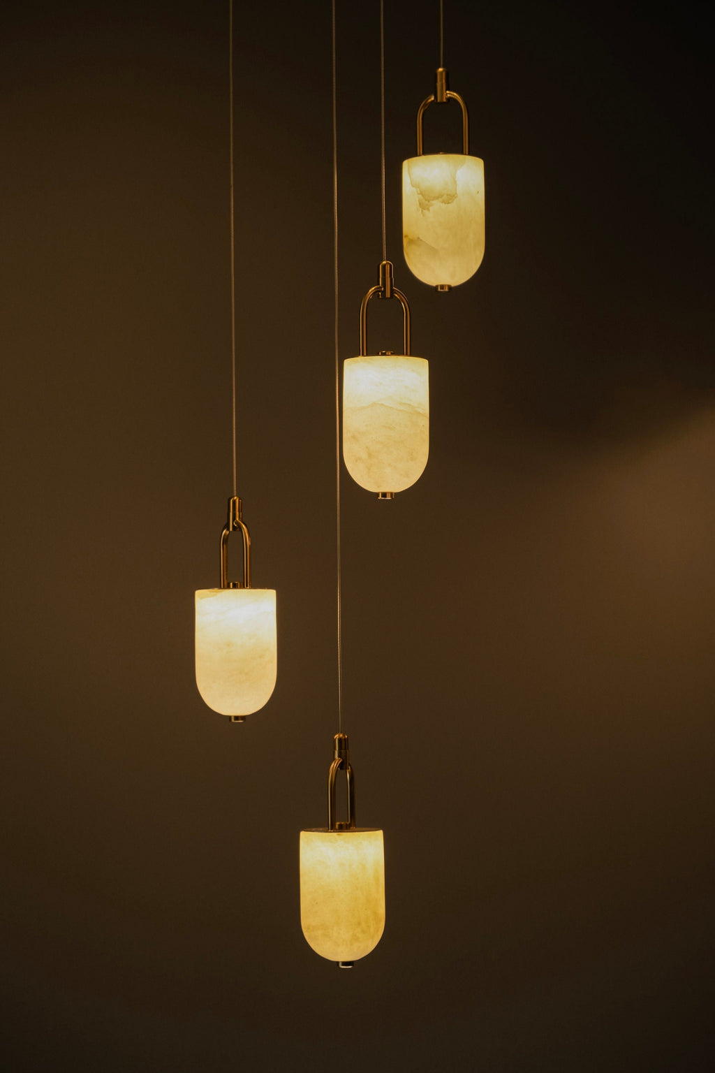 Modern Marble Pendant Light: Oversized Chandelier for High Ceilings - Ships DDP to USA (All Duties Paid)