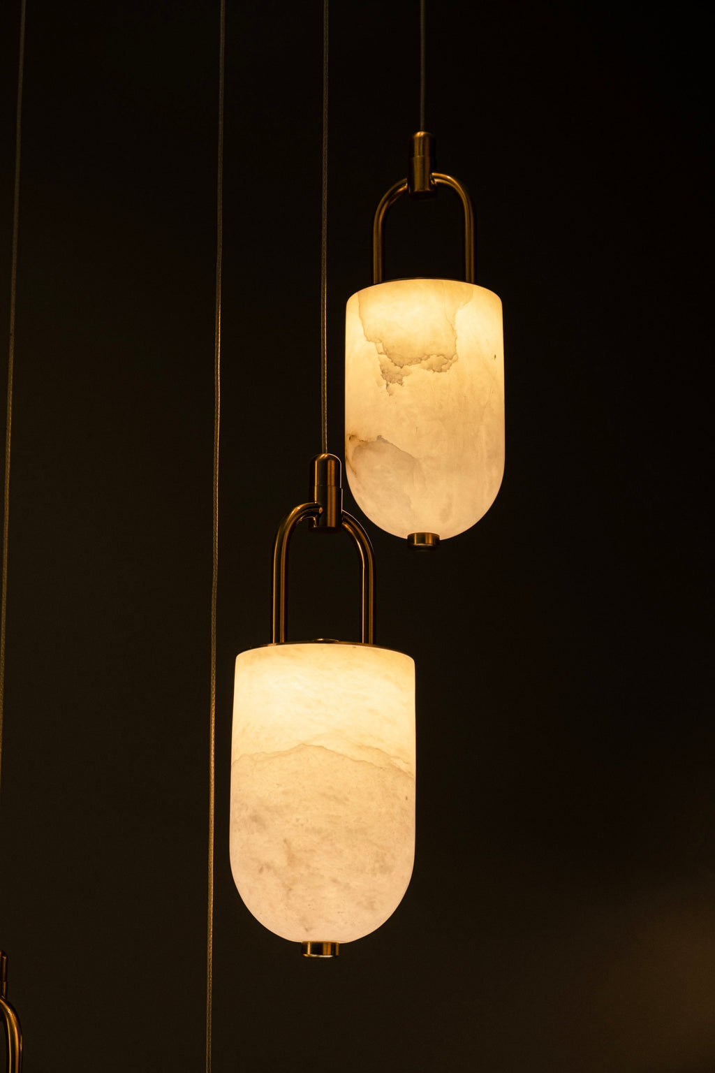Modern Marble Pendant Light: Oversized Chandelier for High Ceilings - Ships DDP to USA (All Duties Paid)