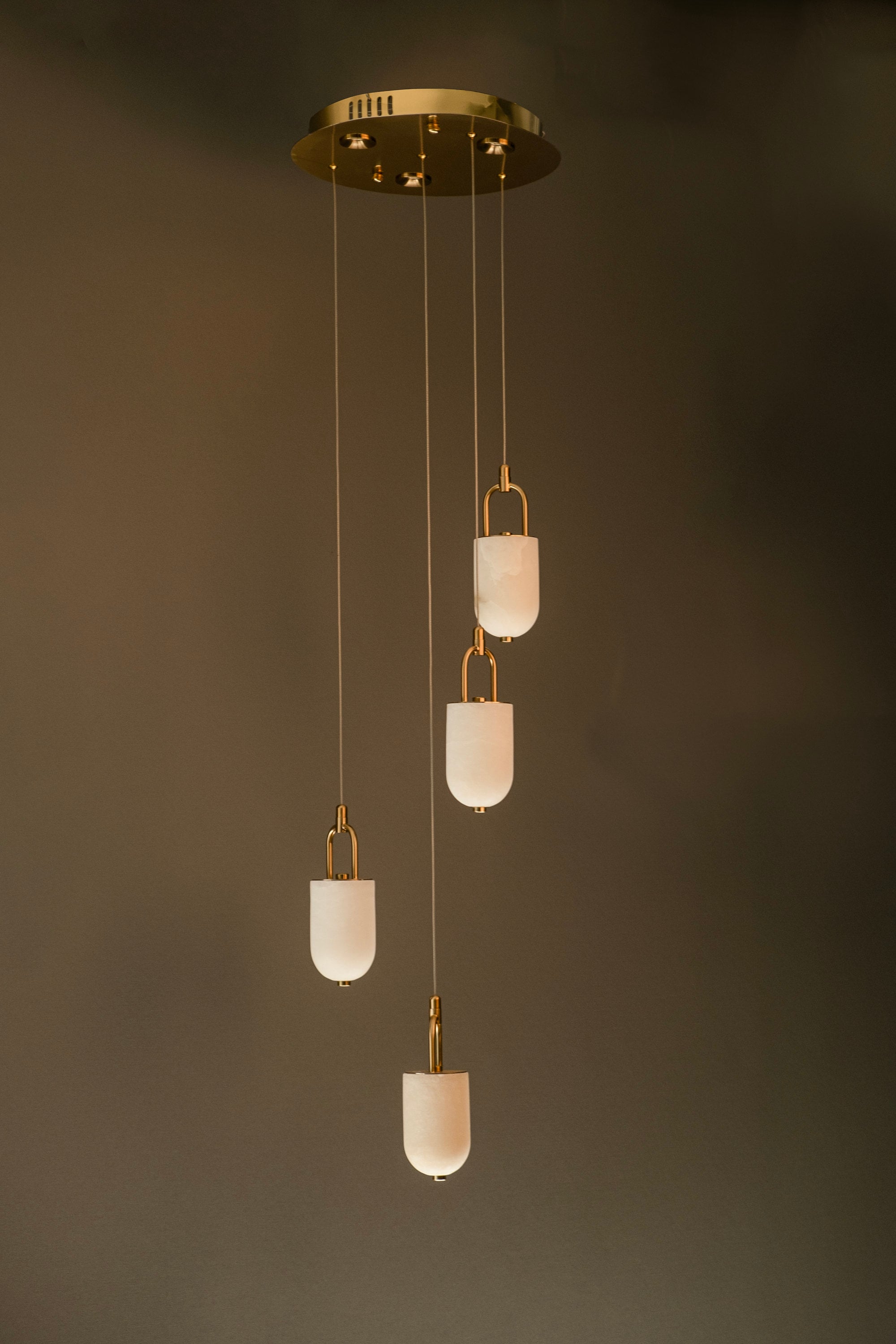 Modern Marble Pendant Light: Oversized Chandelier for High Ceilings - Ships DDP to USA (All Duties Paid)