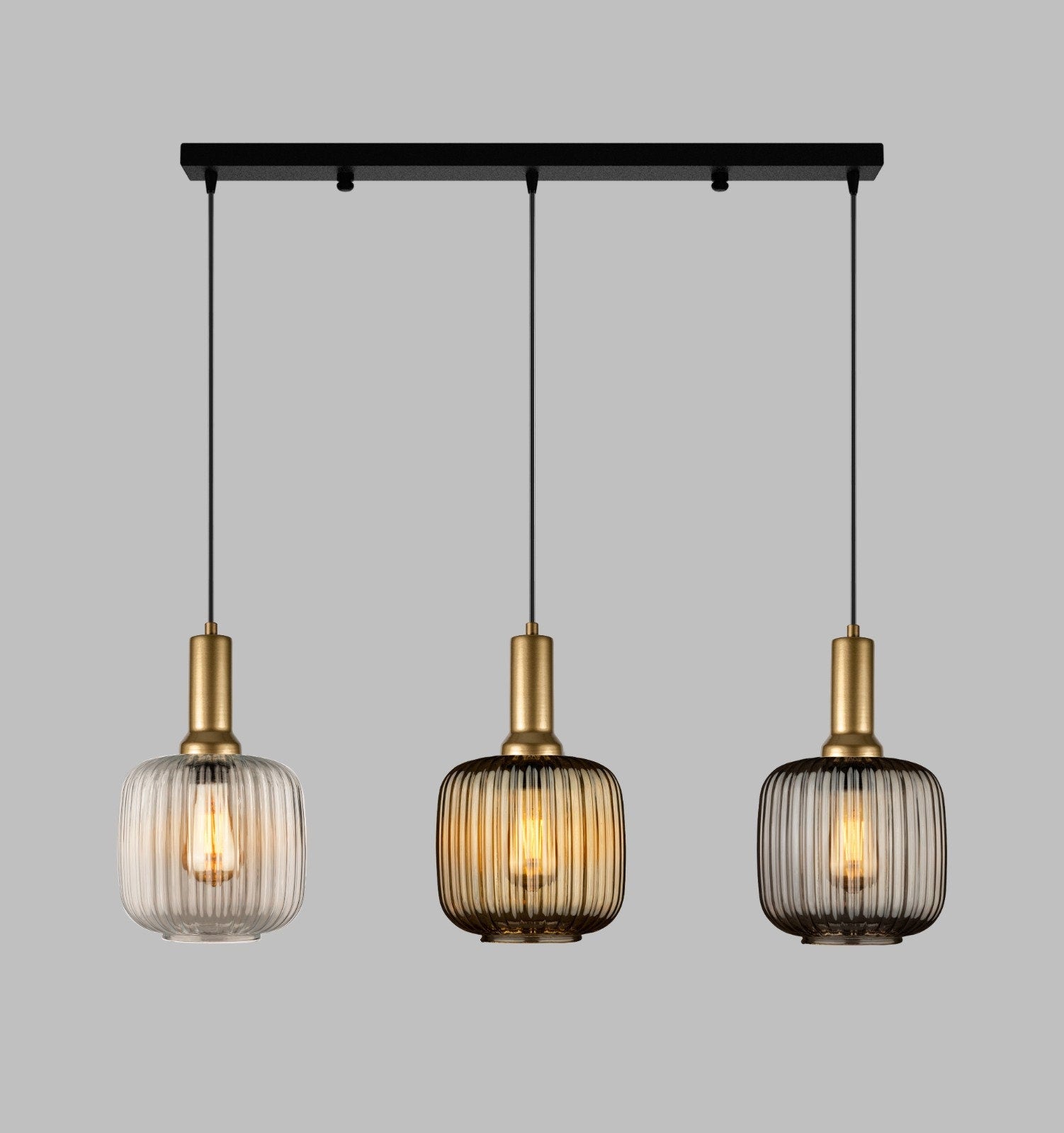 Modern Glass Pendant Light: Multi-Light Dining Chandelier, Mix Color
