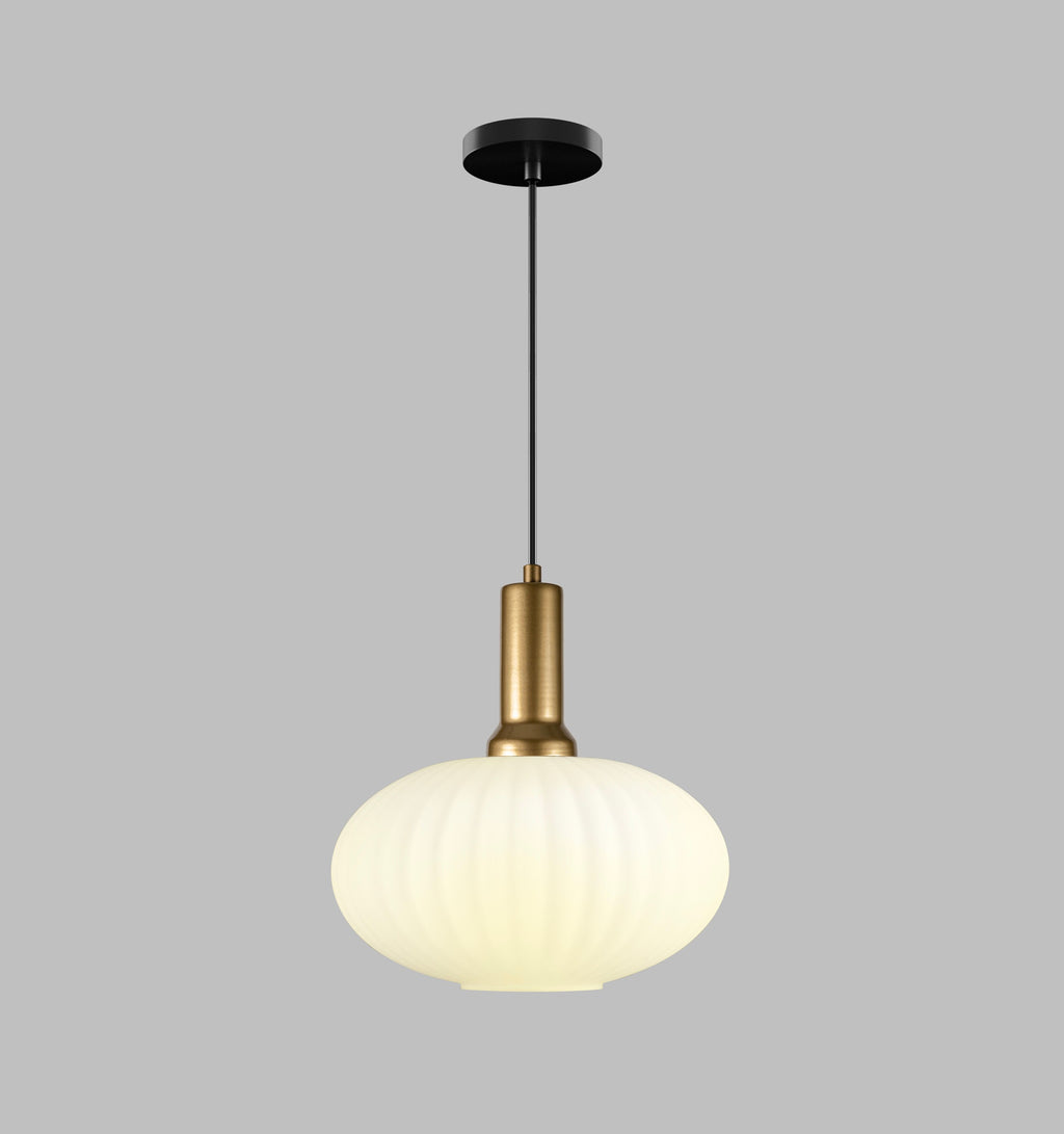 Clear Ribbed Glass Pendant Light: Modern Chandelier Lighting