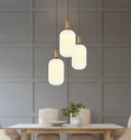Ribbed Glass Multi Pendant Light: Custom Staircase Lighting