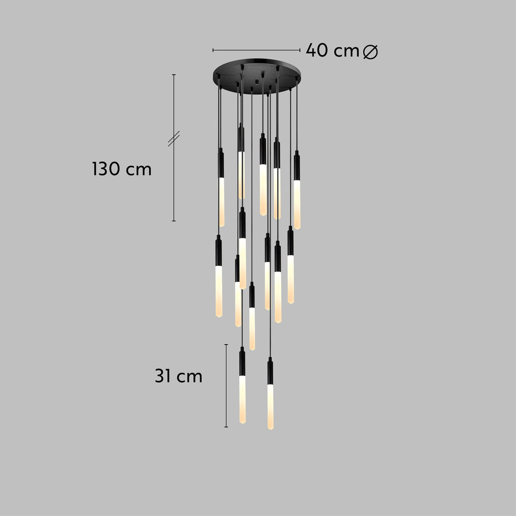 LED Tube Modern Multi Pendant Light