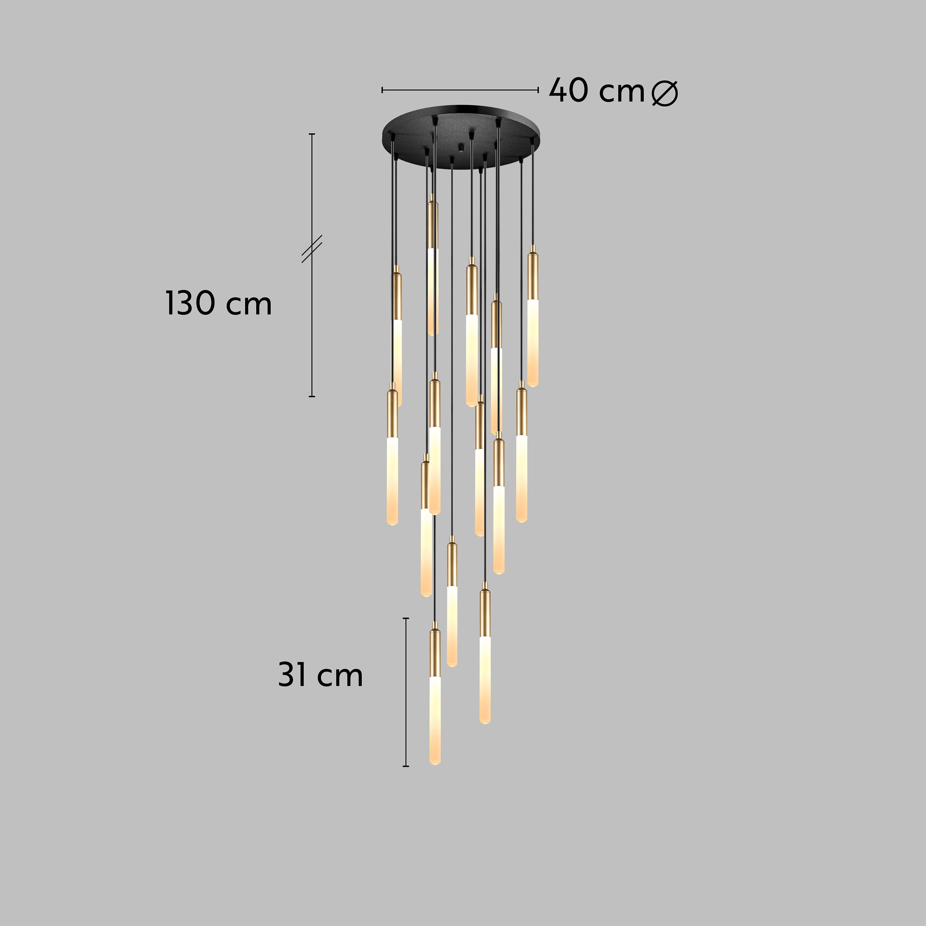 Customizable LED Multi Pendant Light: Modern Stairwell Chandelier
