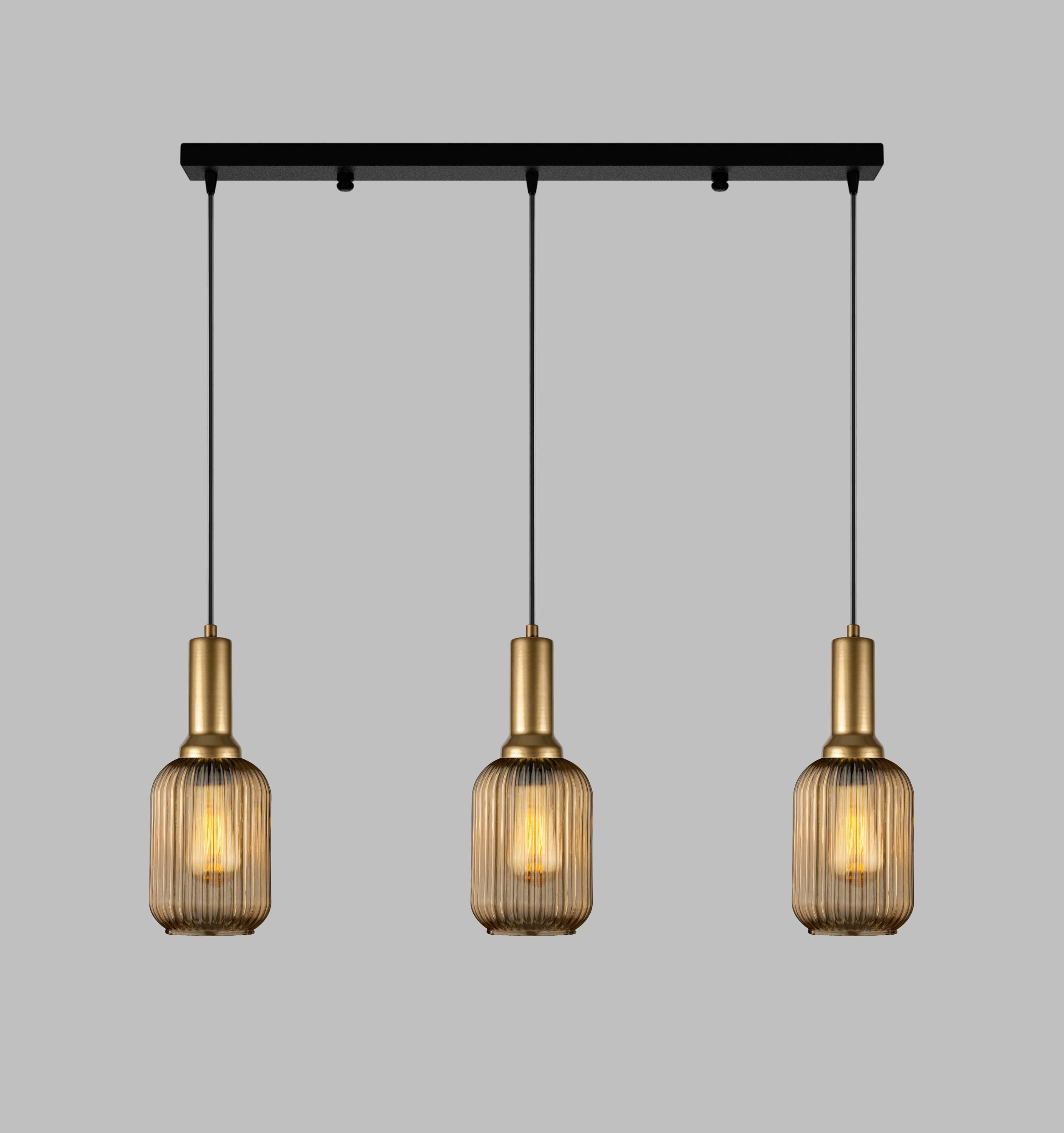 Ribbed White Glass Pendant Light: Modern Cylinder Chandelier