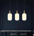 Ribbed Glass Multi Pendant Light: Stairwell Chandelier, Custom Lighting