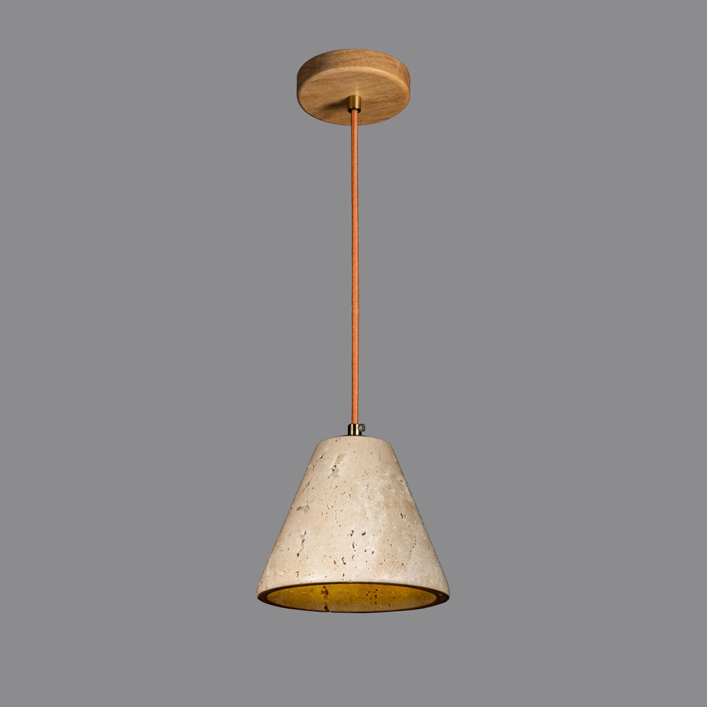 Handcrafted Travertine Marble Pendant Light