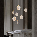 Alabaster Marble Disc Pendant Light: Nordic Modern Chandelier