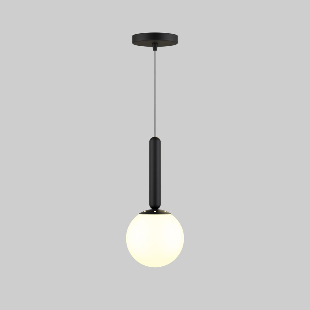 Mid Century Modern Globe Pendant Light: Black & Gold Linear Chandelier
