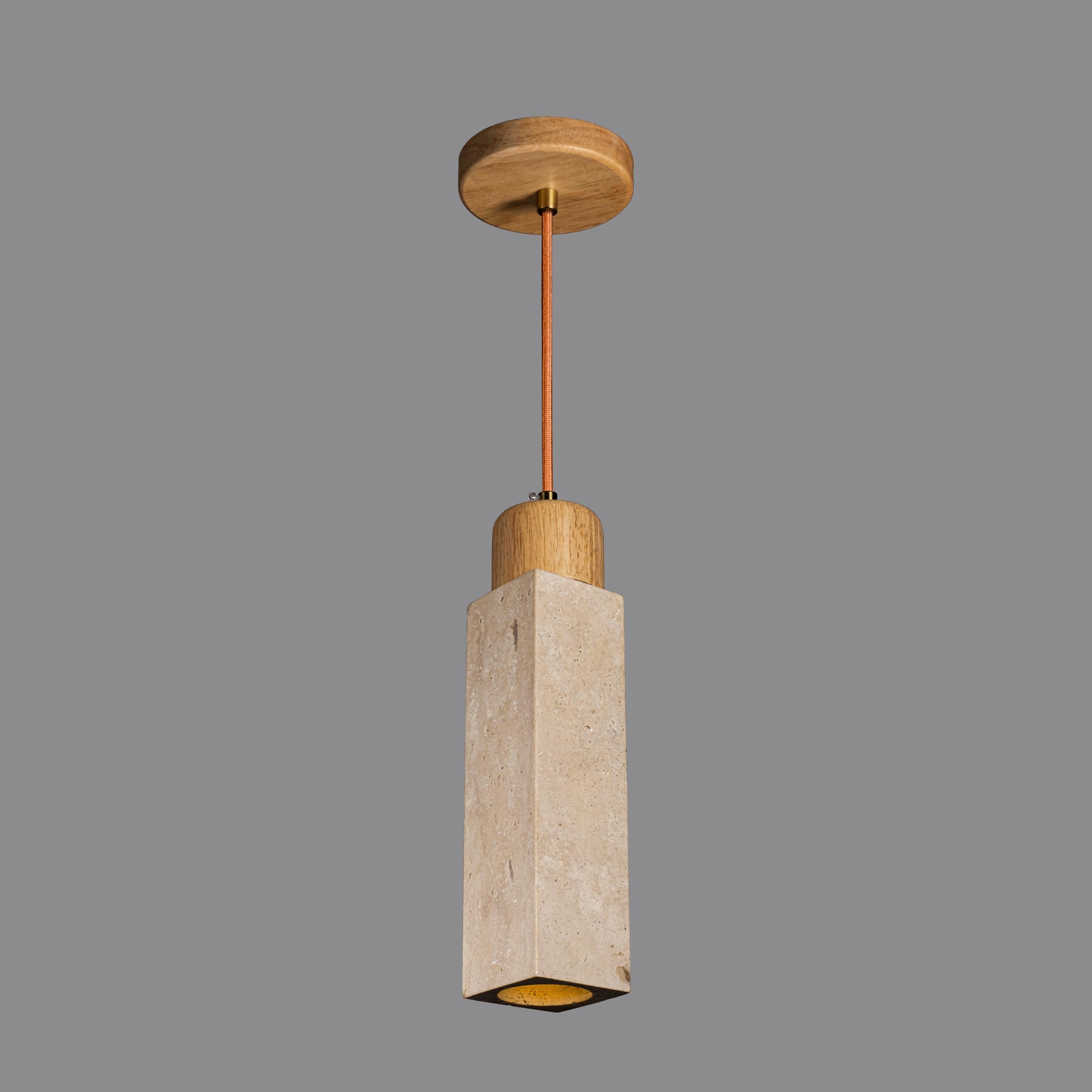 Natural Travertine Multi Light Pendant