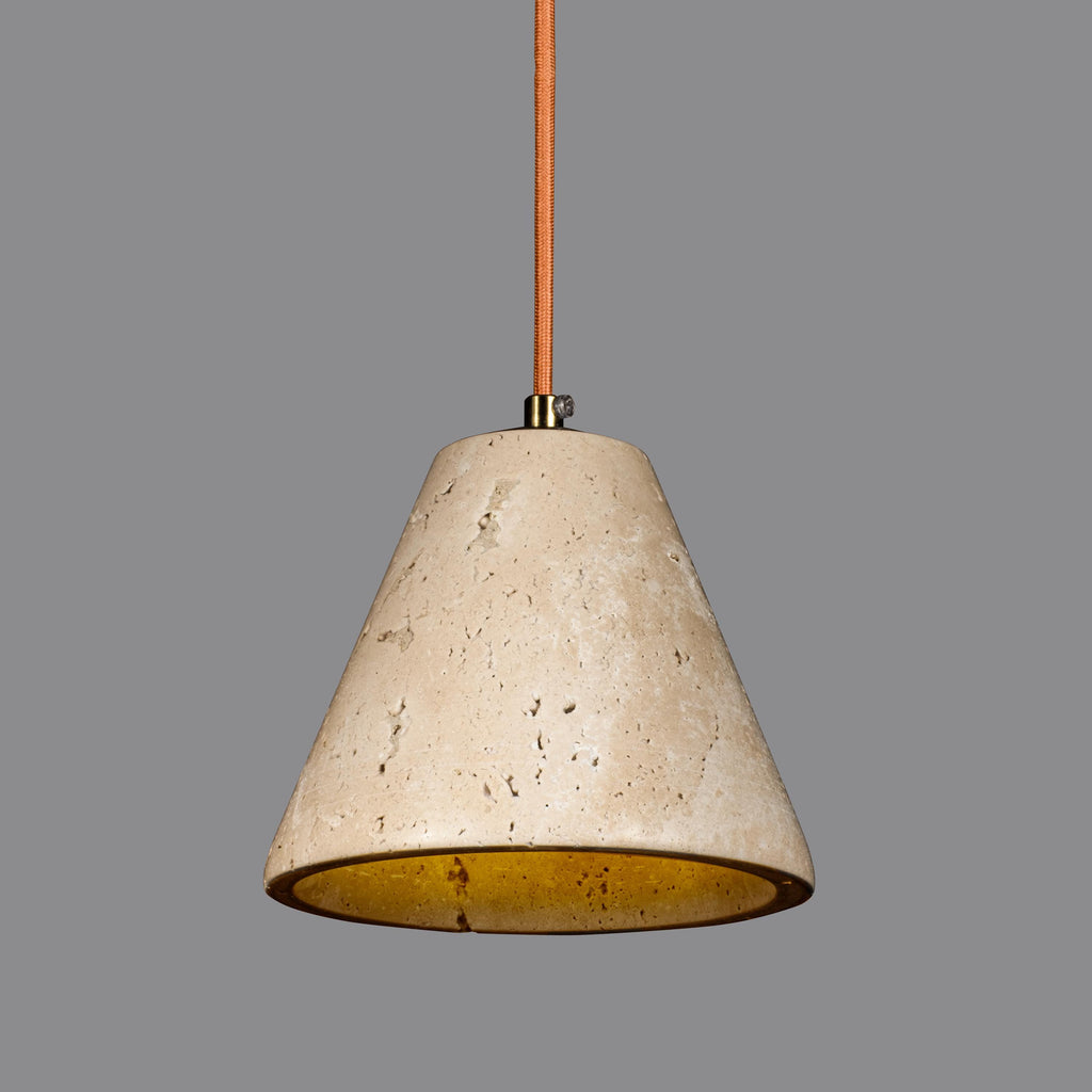 Handcrafted Travertine Marble Pendant Light