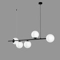 Minimalist Linear Pendant Light: Modern White Glass Hanging Lamp