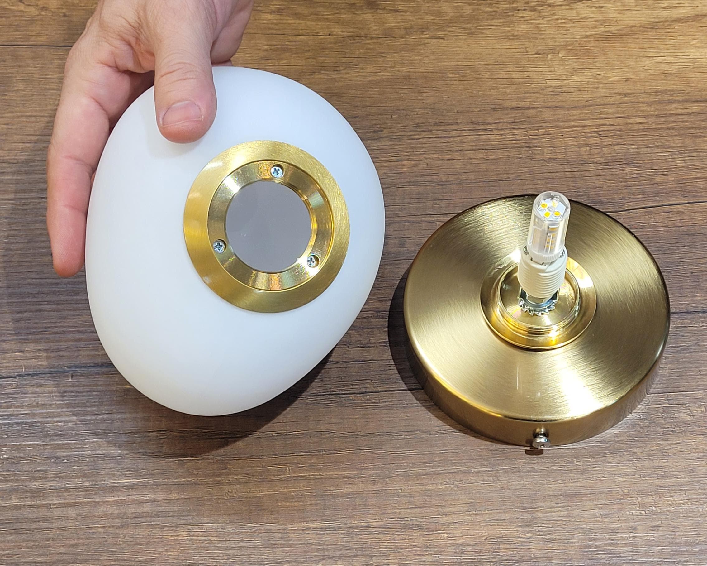 Egg Shape Glass Wall Sconce: Nordic Modern Wall Lamp, Asymmetric Design