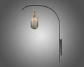 Smoke Gray Glass Wall Sconce: Minimalist Black-Brass Fixture