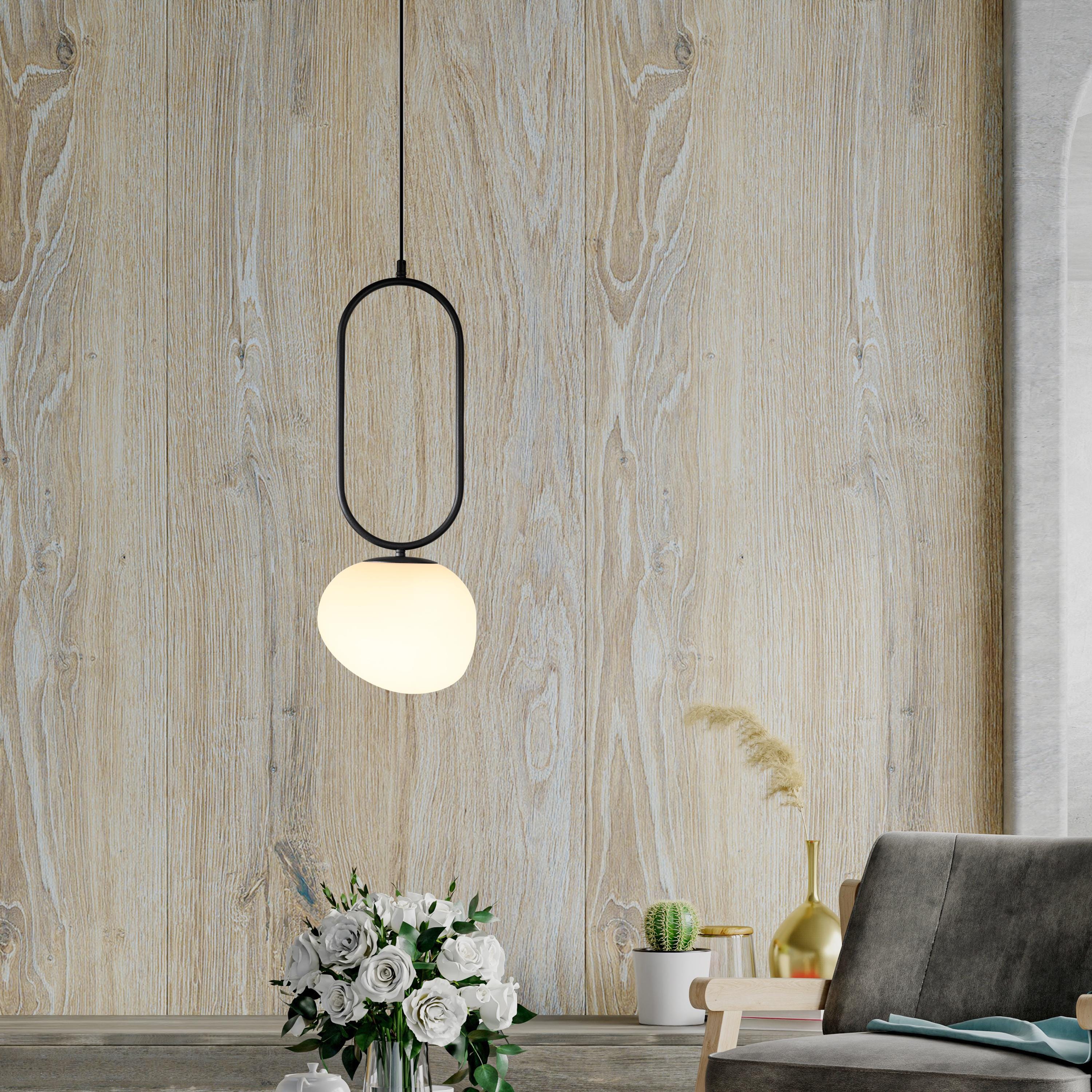 Asymmetrical Glass Globe Pendant Light: Mid-Century Modern Nordic Lighting