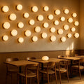 Opal Glass Globe Wall Lamp: Modern Sconce Light Fixture, Customizable Sizes