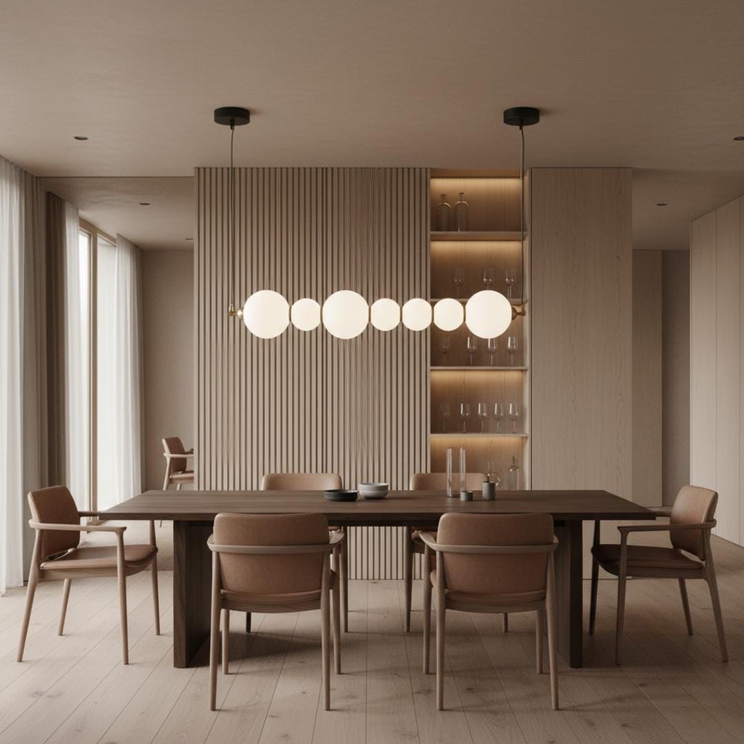Modern Opal Glass Globe LED Chandelier: Linear Pearl Pendant Light