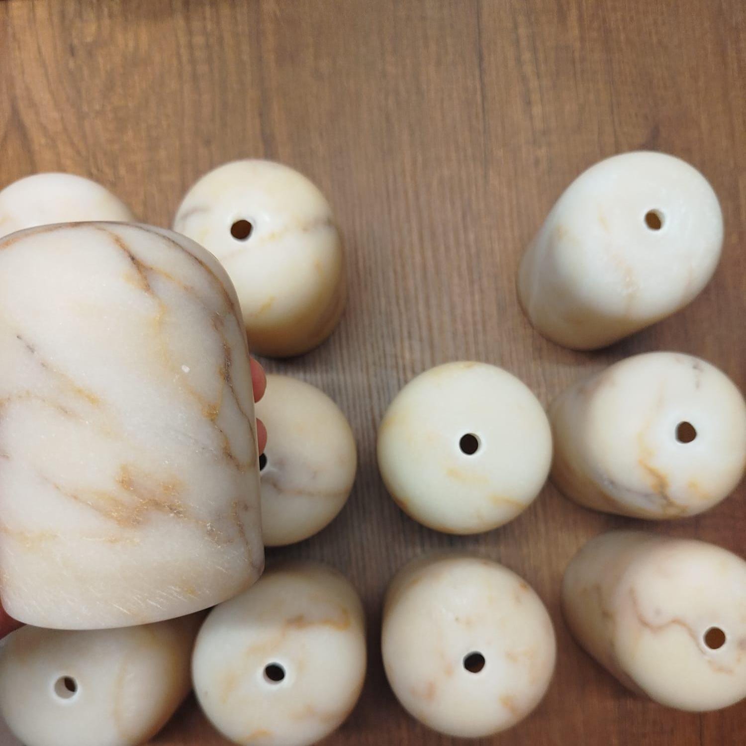 Custom Marble Pendant Light for Stairwell, Modern Natural Marble Chandelier, Foyer & Entry Lighting