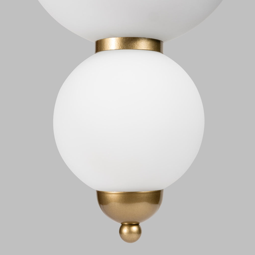 Custom Globe Flush Mount Ceiling Light – Modern Opal Glass Plafonnier – Low Ceiling Lighting