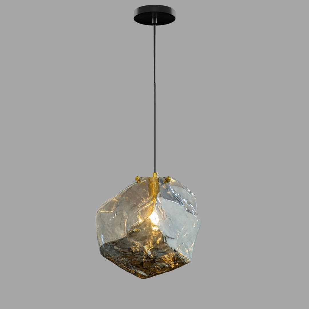 Smoked Glass Cluster Pendant Light, Modern Foyer Chandelier
