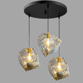 Smoked Glass Cluster Pendant Light, Modern Foyer Chandelier