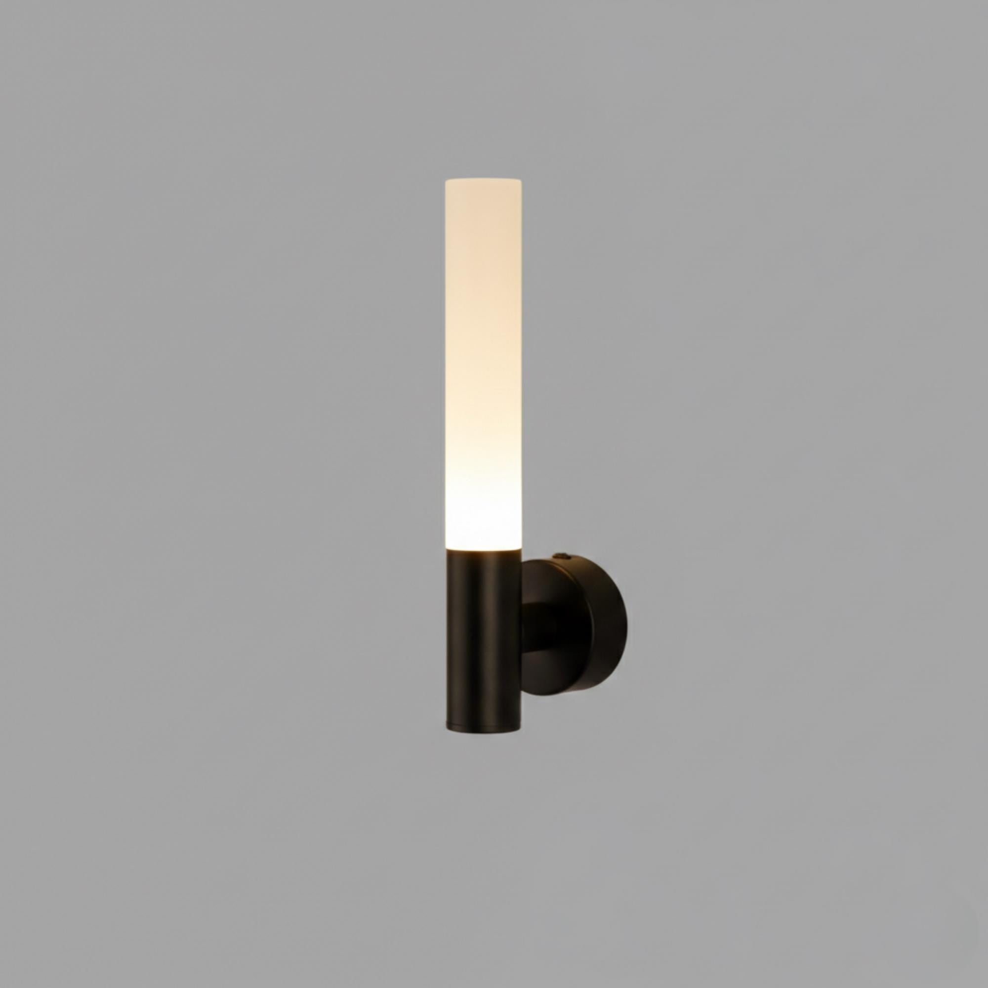 Minimal Tube Wall Sconce – Contemporary Black or Gold Vanity Light