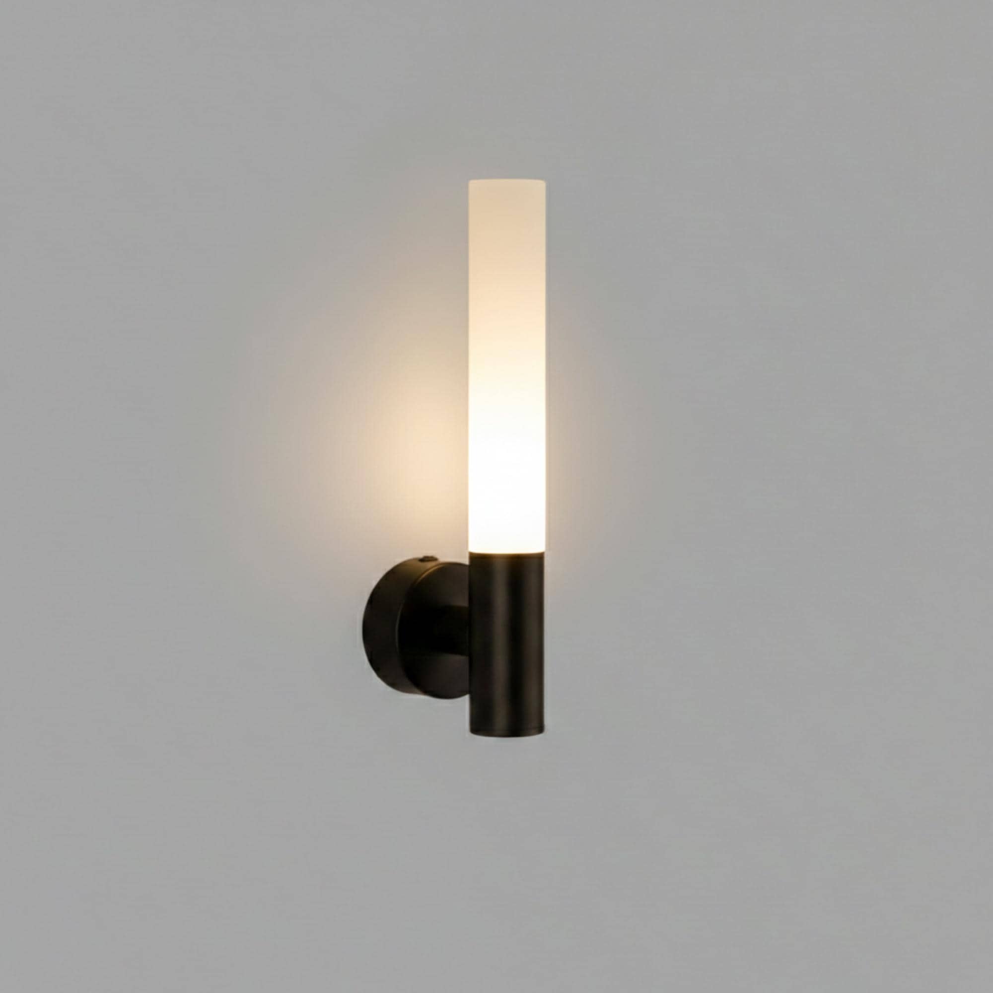 Minimal Tube Wall Sconce – Contemporary Black or Gold Vanity Light