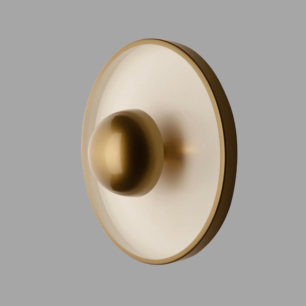 Modern Round LED Wall Sconce – Brass Halo Wall Light – 3 Size Options – 2700K / 3000K – Contemporary Luxury Wall Fixture
