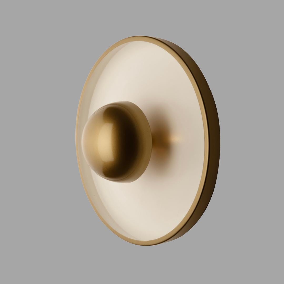 Modern Round LED Wall Sconce – Brass Halo Wall Light – 3 Size Options – 2700K / 3000K – Contemporary Luxury Wall Fixture