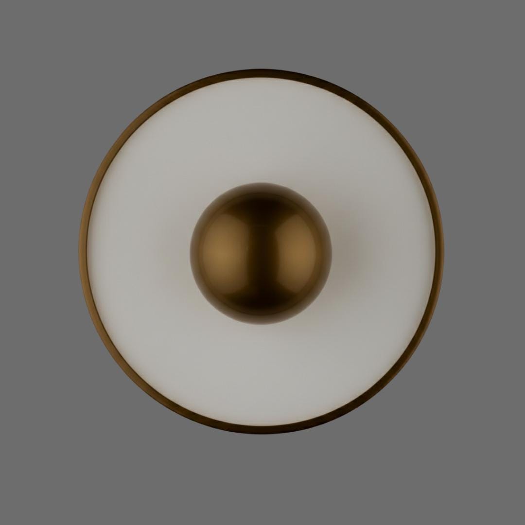 Modern Round LED Wall Sconce – Brass Halo Wall Light – 3 Size Options – 2700K / 3000K – Contemporary Luxury Wall Fixture