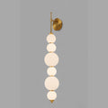 Stacked Globe Wall Sconce – Modern Opal Glass Wall Light – Custom Globe Arrangement – Extra Long Wall Sconce