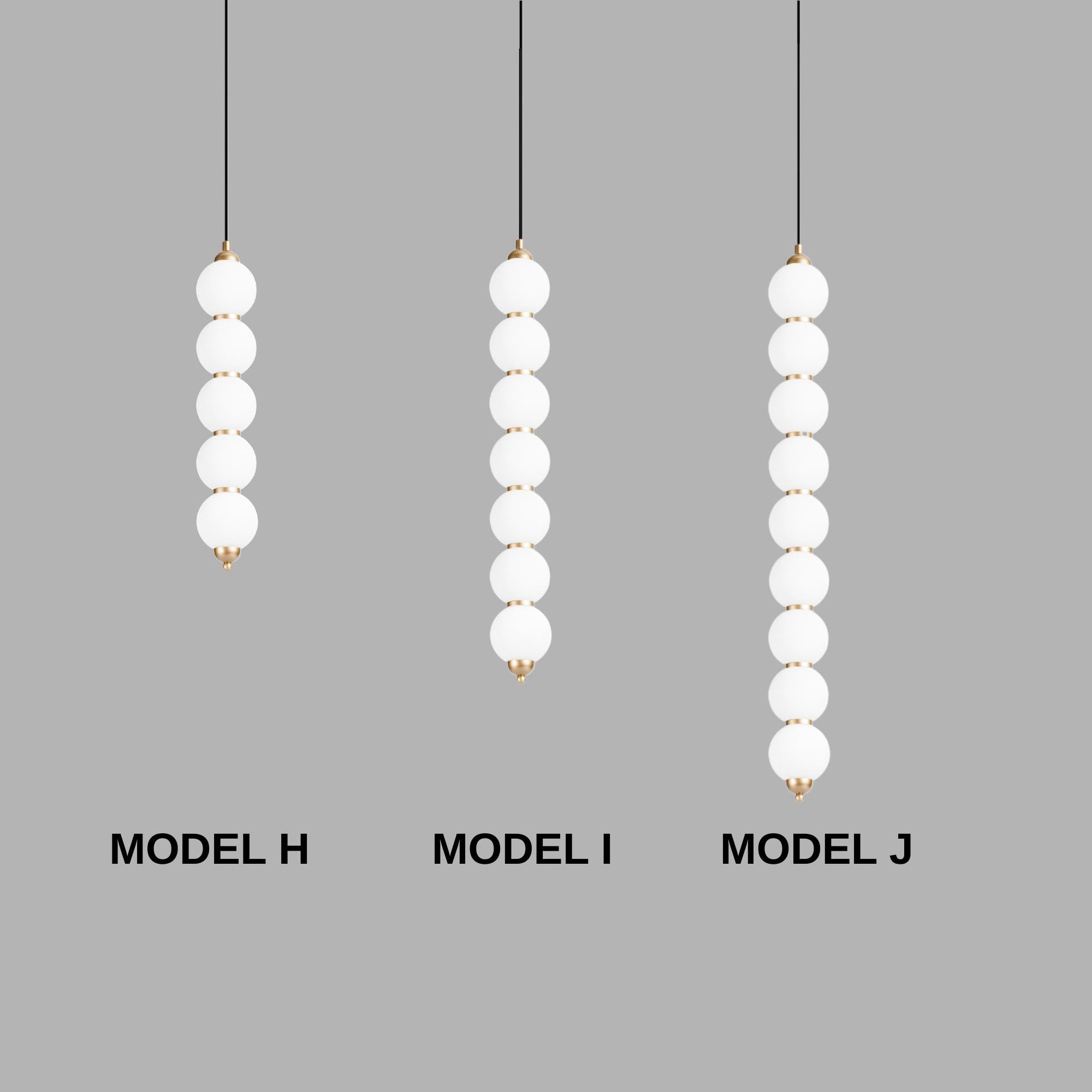 Stacked Globe Chandelier – Modern Opal Glass Pendant for Dining, High Ceilings