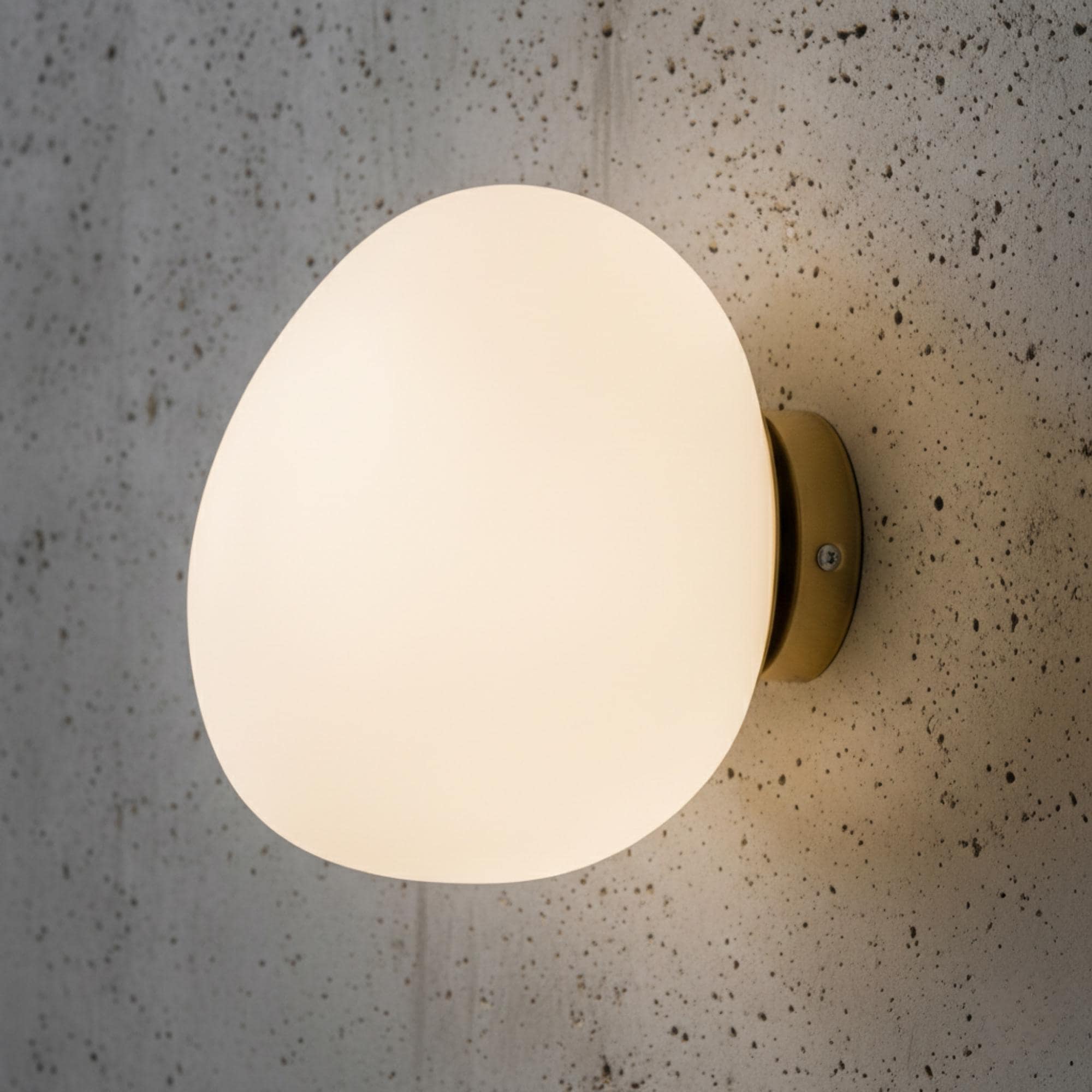 Sconce  Light Asymmetrical Glass Egg Globe : Mid-Century Modern Minimalist Wall Lamp