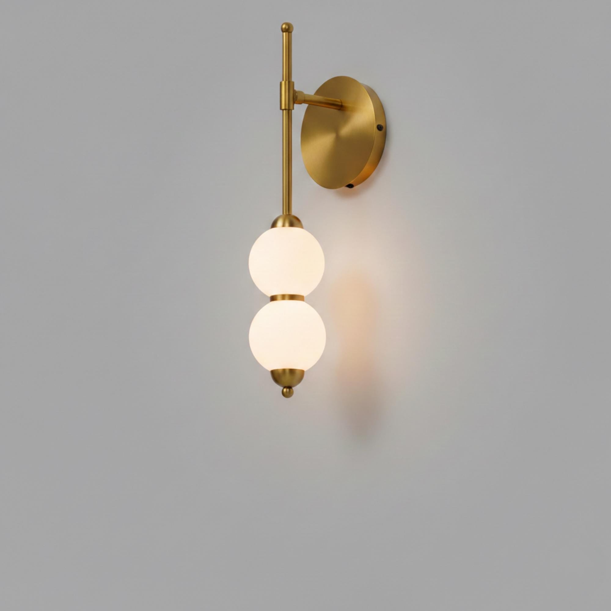 Architectural Wall Sconce – Stacked Glass Globes – Modern Interior Wall Lighting