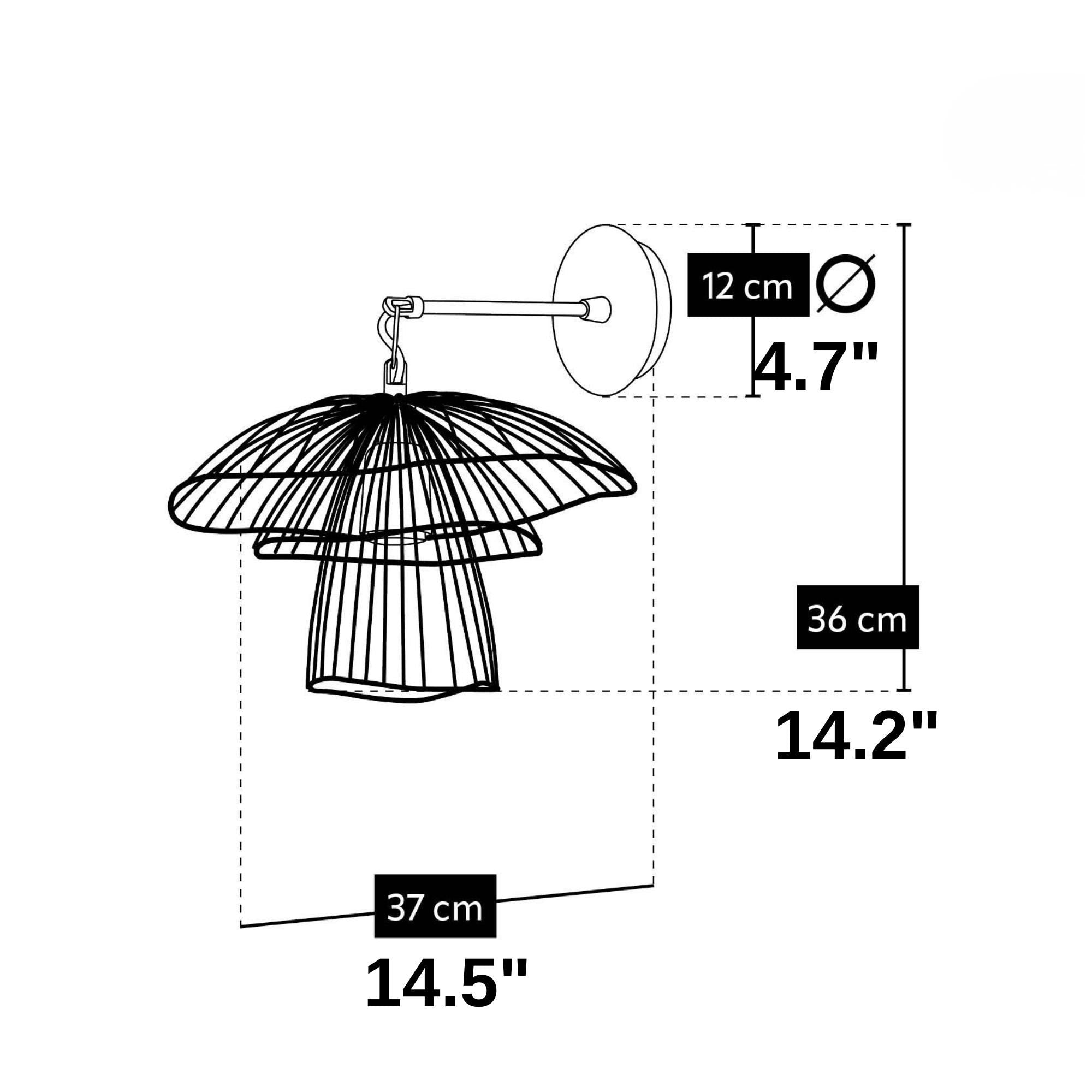 Modern Metal Cage Wall Sconce, Industrial Wire Wall Light, Modern Farmhouse Loft Fixture