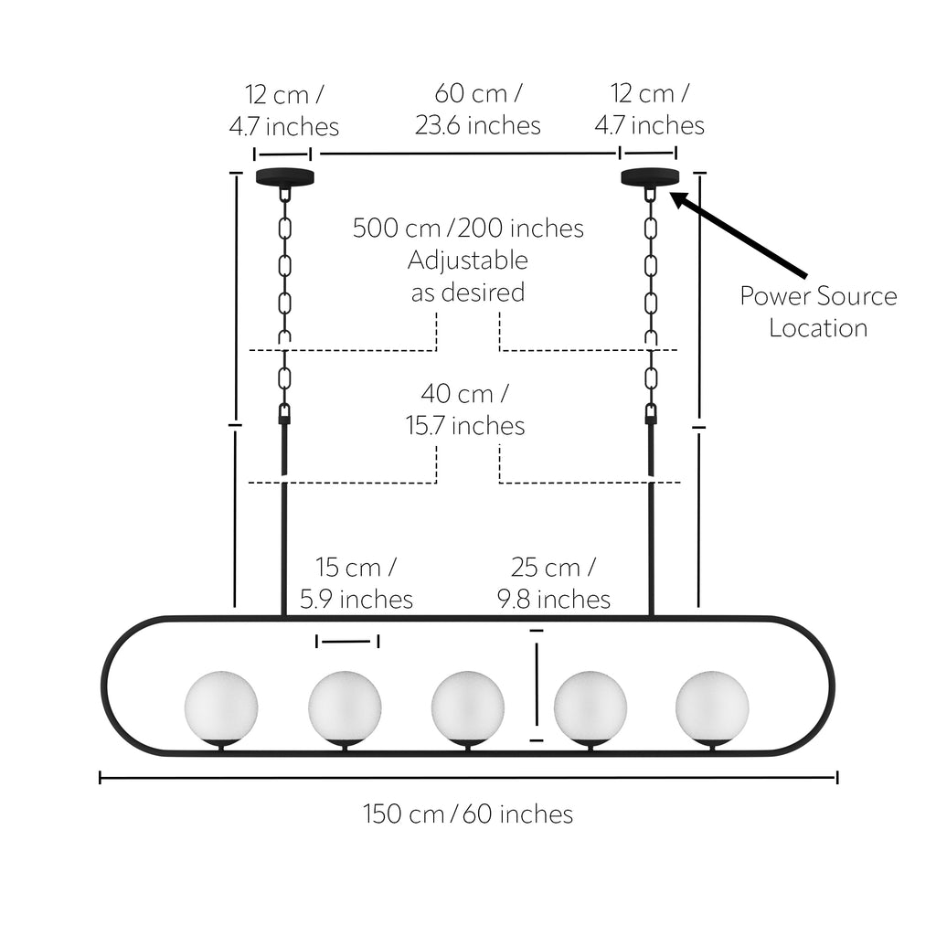 XL Modern Linear Chandelier: Custom Kitchen Island Lighting