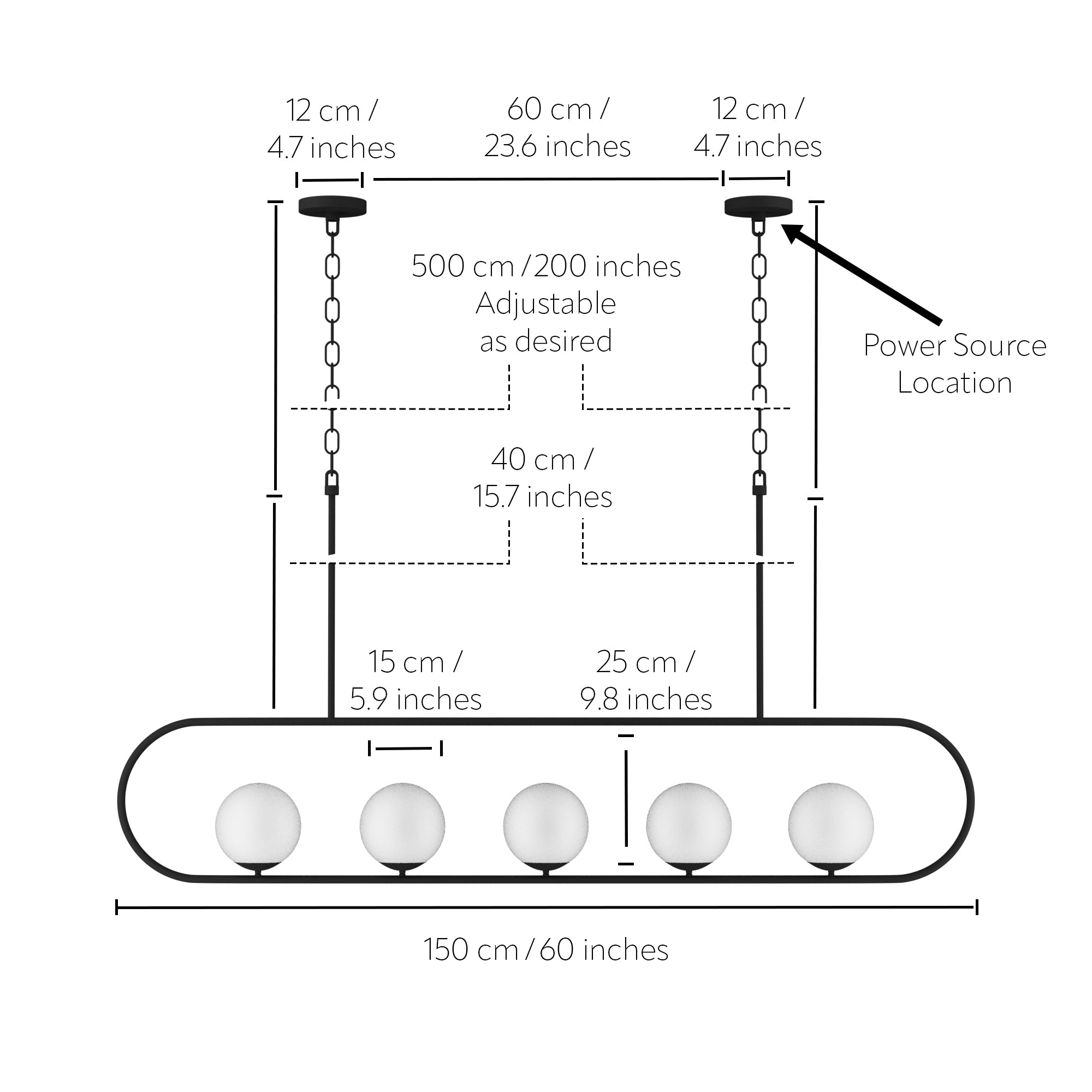 XL Modern Linear Chandelier: Custom Kitchen Island Lighting
