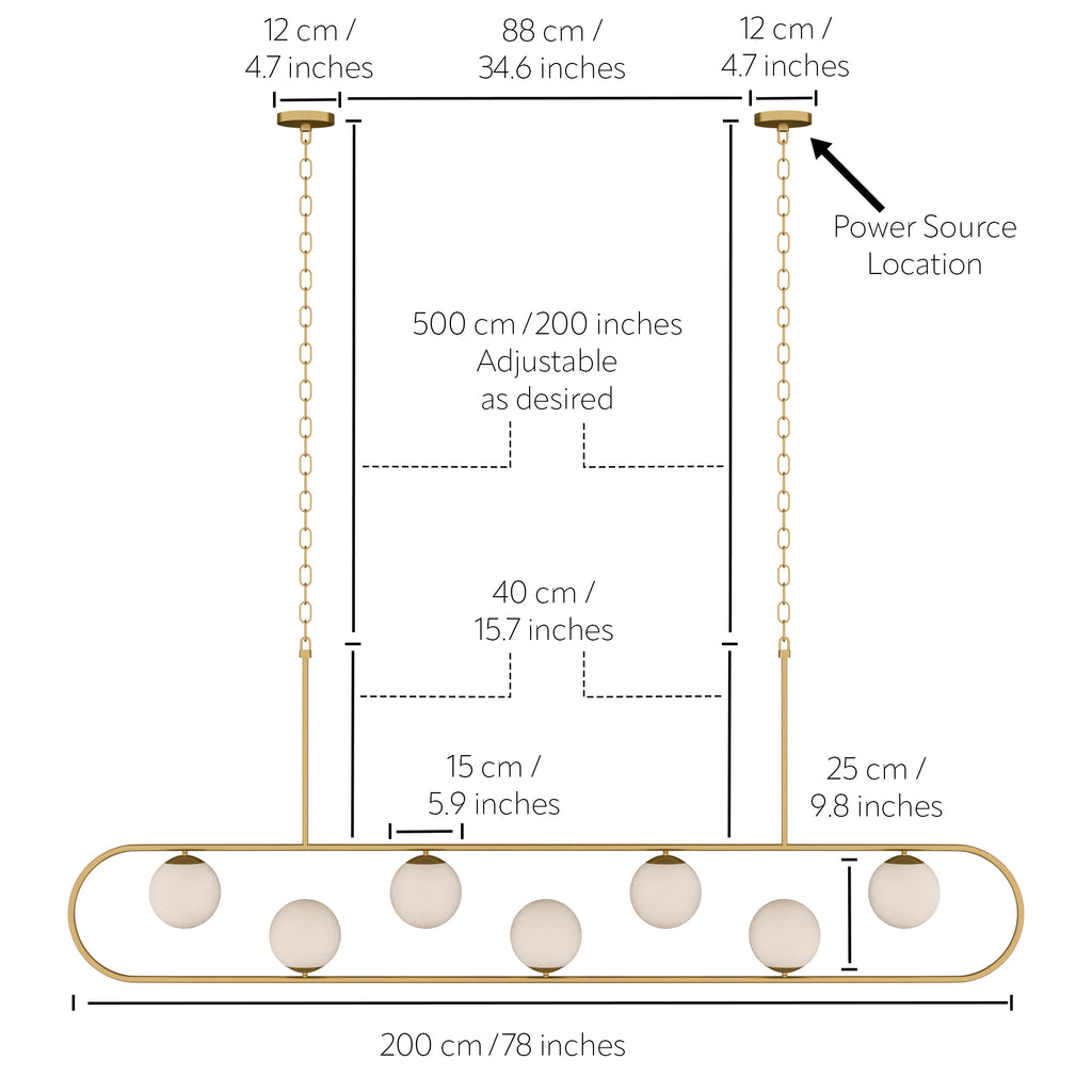 XL Modern Linear Mix Chandelier: 12 Person Dining Table Chandelier