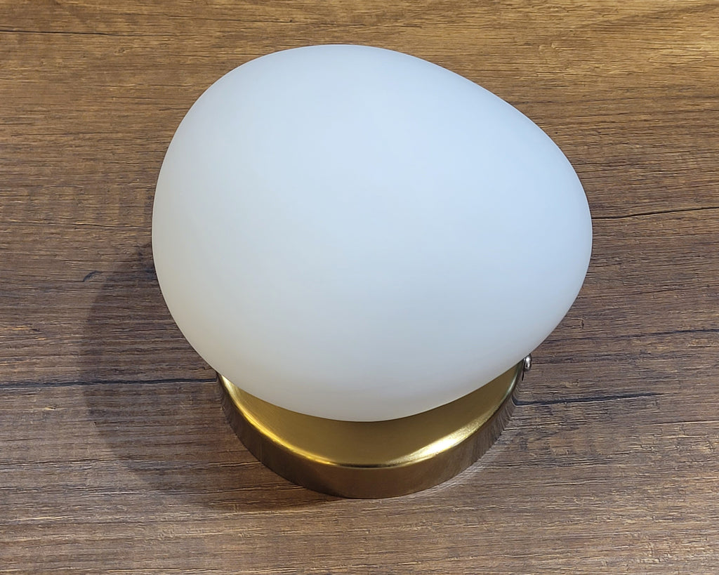 Sconce  Light Asymmetrical Glass Egg Globe : Mid-Century Modern Minimalist Wall Lamp