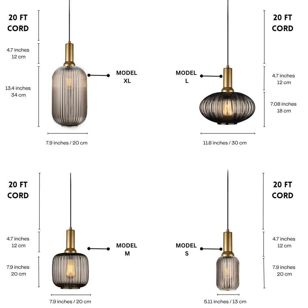 Plug In Ceiling Light | Adjustable 20FT Cord, Model L