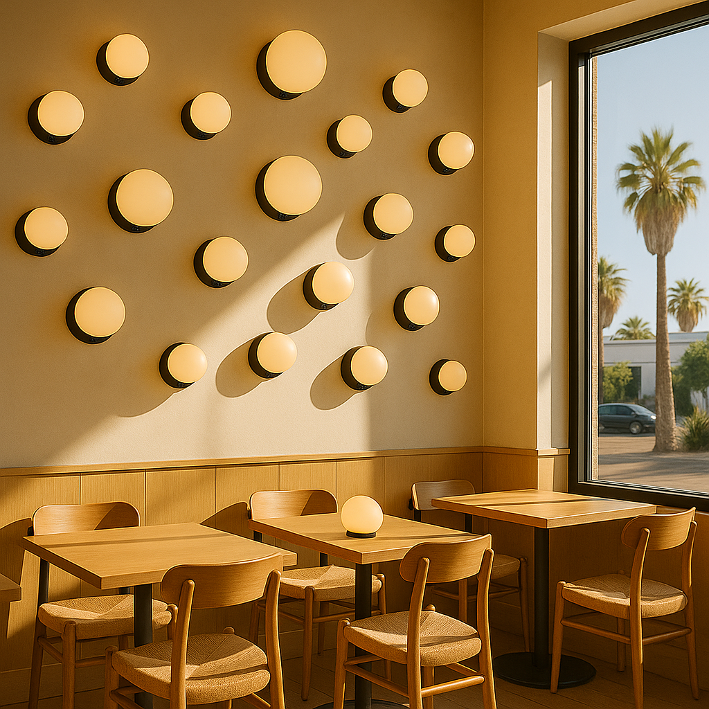 Opal Glass Globe Wall Sconce: Mid-Century Modern Brass Vanity Light